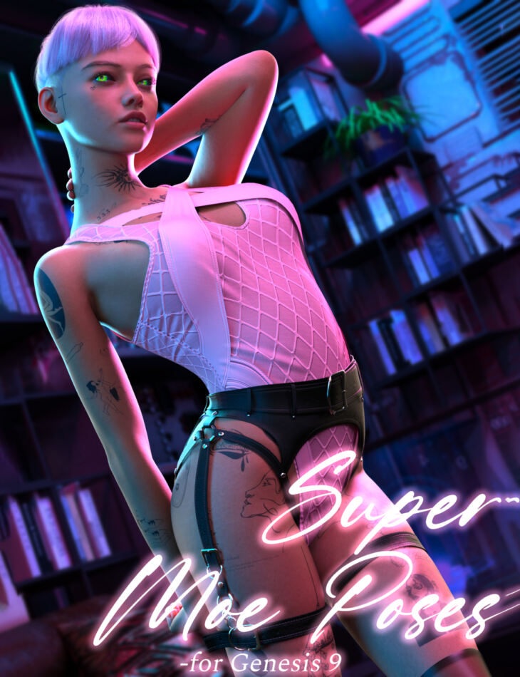 Super Moe Poses and Expressions for Genesis 9_DAZ3DDL