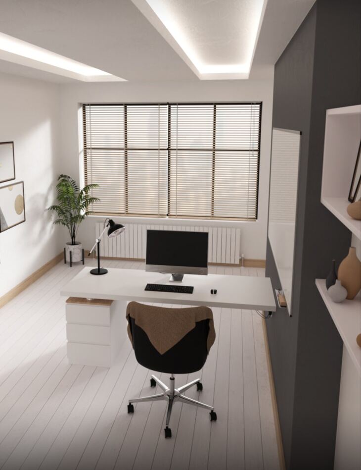 The Minimalist Home Office_DAZ3D下载站