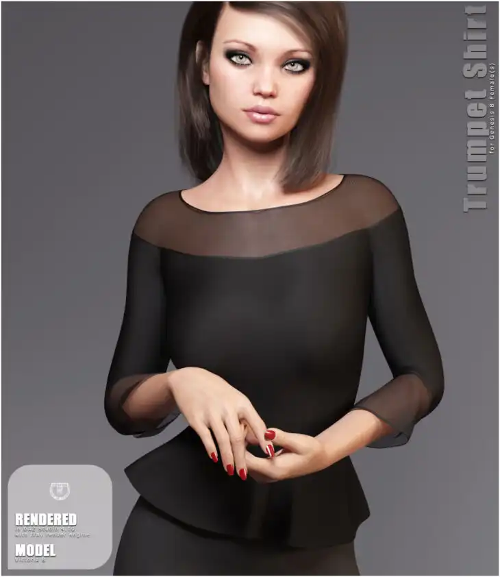 Trumpet Shirt for Genesis 8 Females_DAZ3DDL