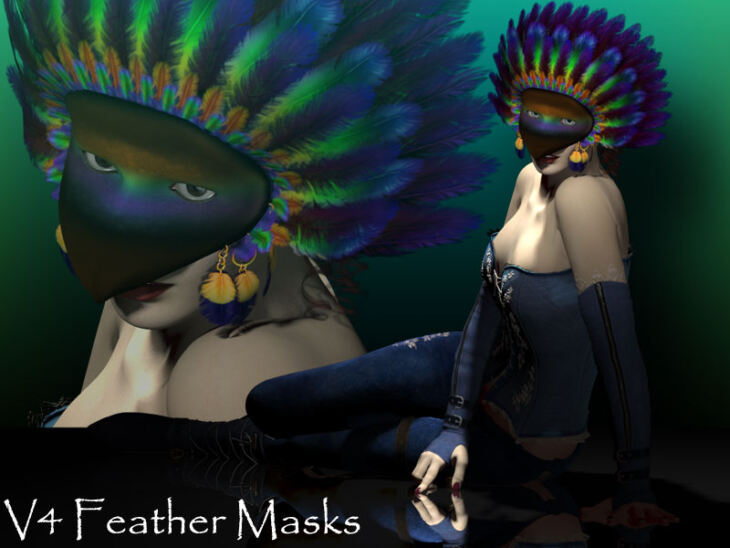 V4 Feather Masks_DAZ3DDL