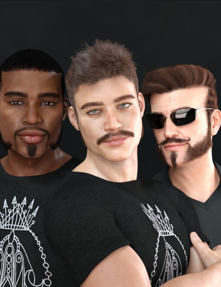 Variety Facial Hair for Genesis 8 Male(s)_DAZ3DDL