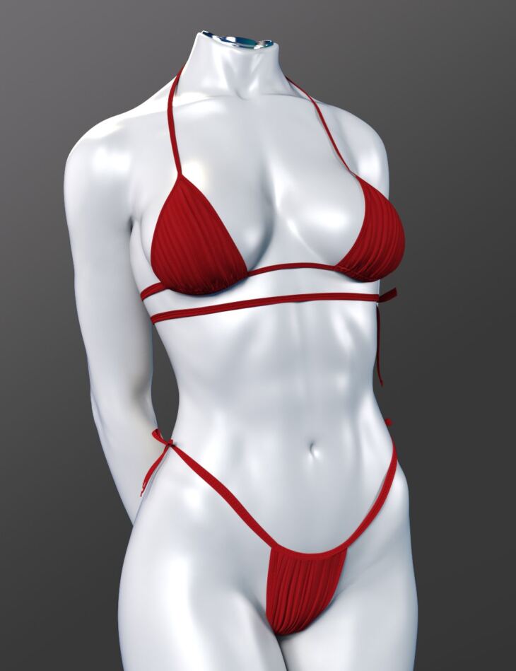 X-Fashion Good Vibes Bikini for Genesis 9_DAZ3D下载站