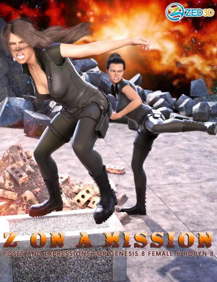 Z On a Mission Poses and Expressions for Robyn 8_DAZ3DDL