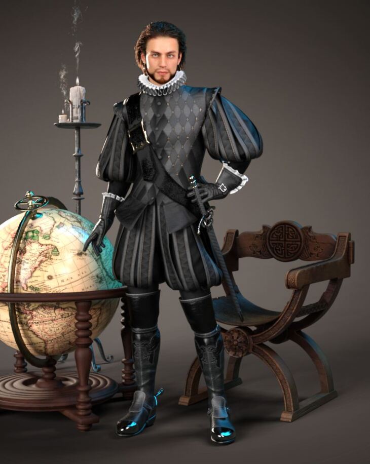 dForce Renaissance Costume for G8M, G8F and G9 (and characters)_DAZ3DDL