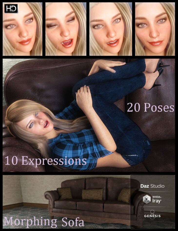 i3D Sensuous Poses and Prop for Genesis 8 Female_DAZ3D下载站