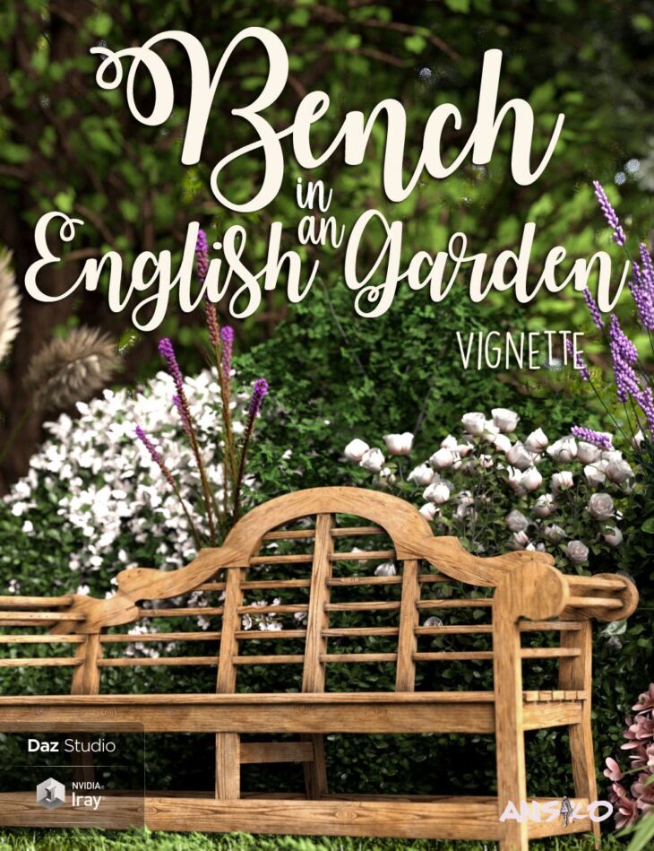 Bench in an English Garden_DAZ3DDL