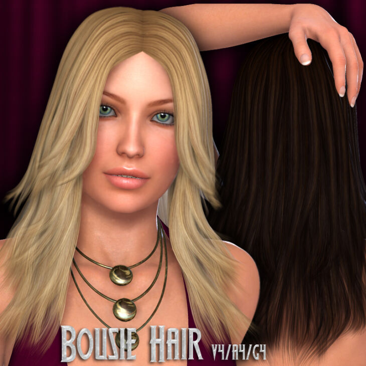 Bousie Hair V4-A4-G4_DAZ3D下载站