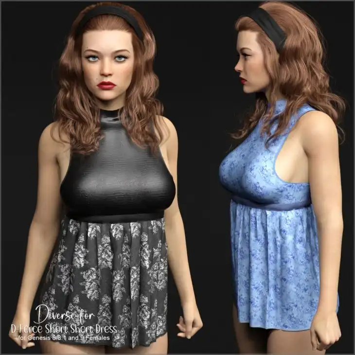 Diverse for D-Force Short Short Dress_DAZ3DDL