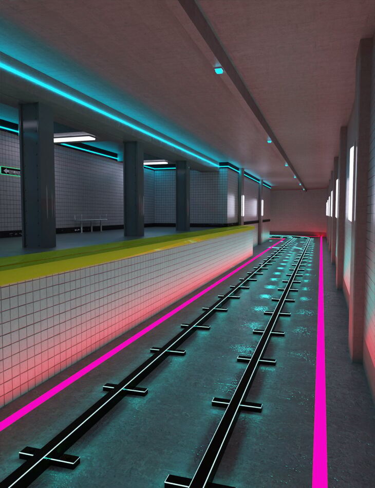 FH Neon Subway Vignette_DAZ3D下载站
