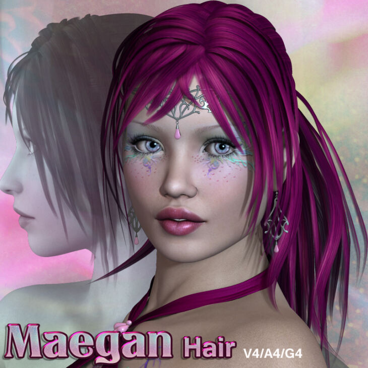 Maegan Hair V4-A4-G4_DAZ3D下载站