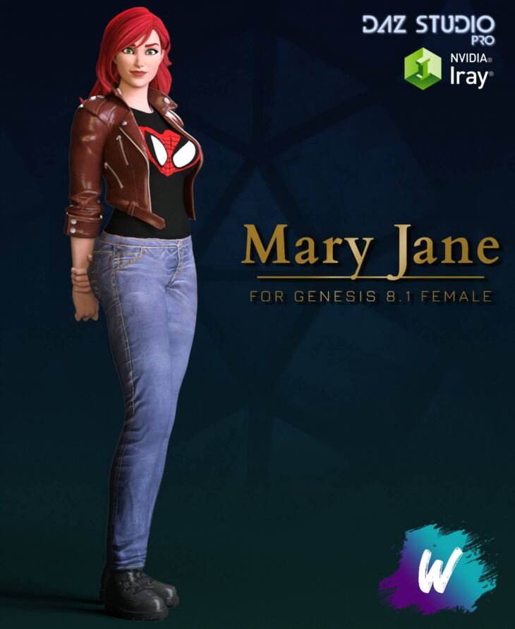 Mary Jane For Genesis 8.1 Female_DAZ3D下载站