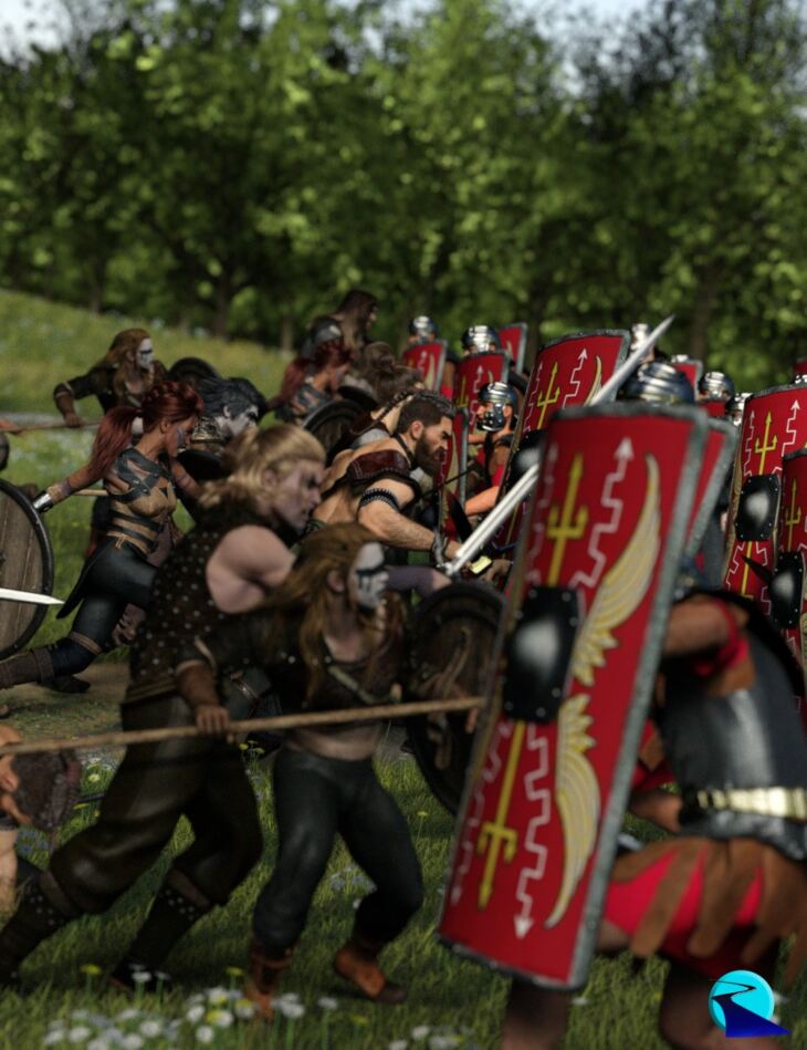 Now-Crowd Billboards – Roman Legionaries Fighting (Roman Legion Vol III)_DAZ3DDL
