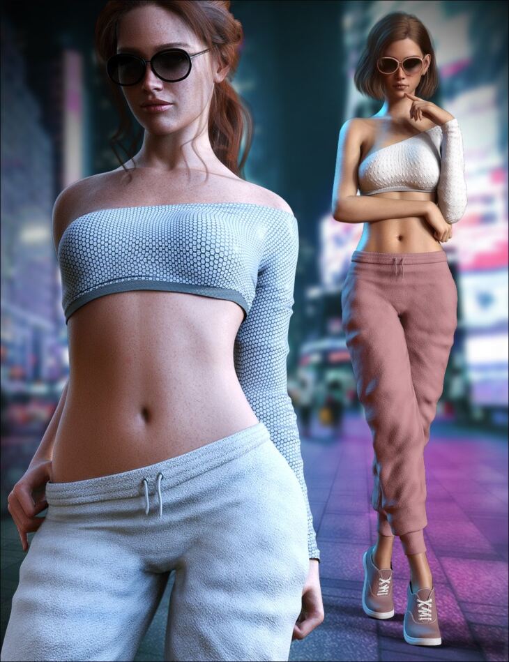 Street Style NYC Outfit Set for Genesis 9_DAZ3D下载站