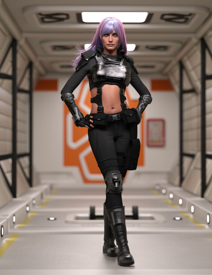 X-Fashion Sci Soldier Outfit for Genesis 9_DAZ3DDL