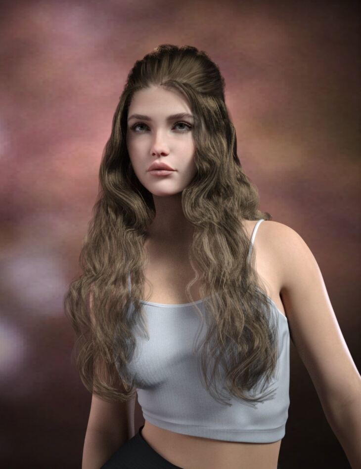 dForce Mademoiselle Anne Long Hair for Genesis 9_DAZ3DDL