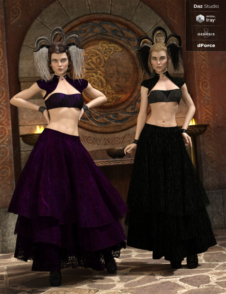 dForce Minute 2 Midnight Outfit Textures_DAZ3DDL