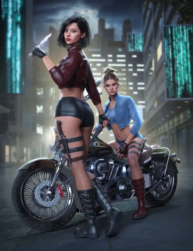 dForce Urban Fantasy Outfit for Genesis 9, 8.1 and 8 Female_DAZ3D下载站