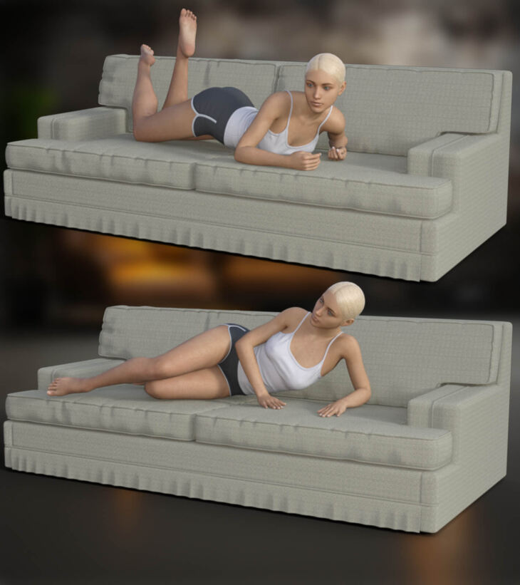 Couch Poses – Poses Pack_DAZ3D下载站