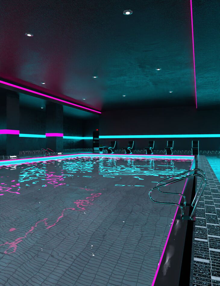 FH Neon Pool Interior_DAZ3D下载站
