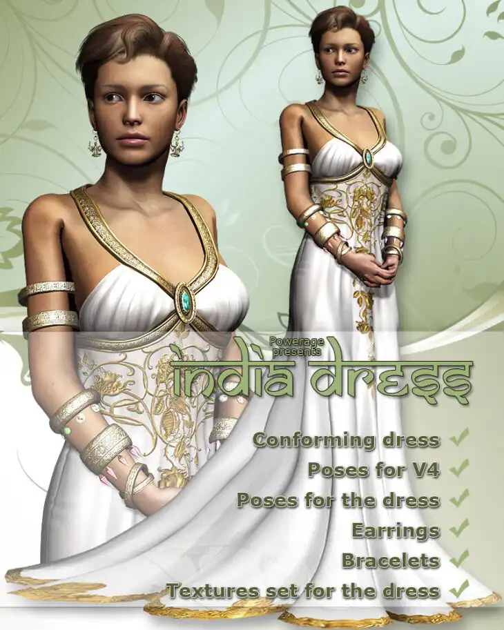 India Dress_DAZ3D下载站