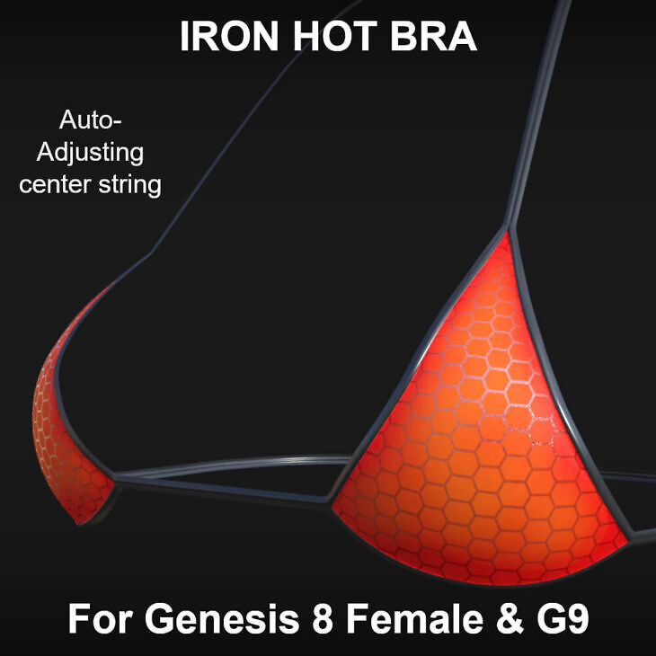 Iron Hot Bra for Genesis 8 Females & G 9_DAZ3D下载站