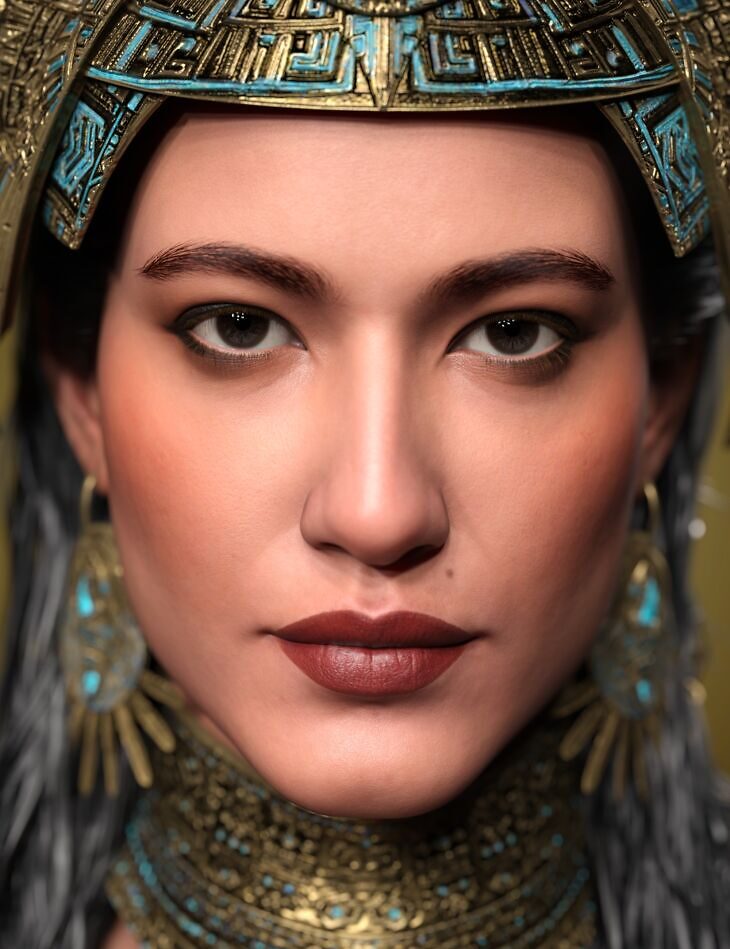 Makeup System – Native Fierce LIE Makeup for Genesis 9_DAZ3D下载站