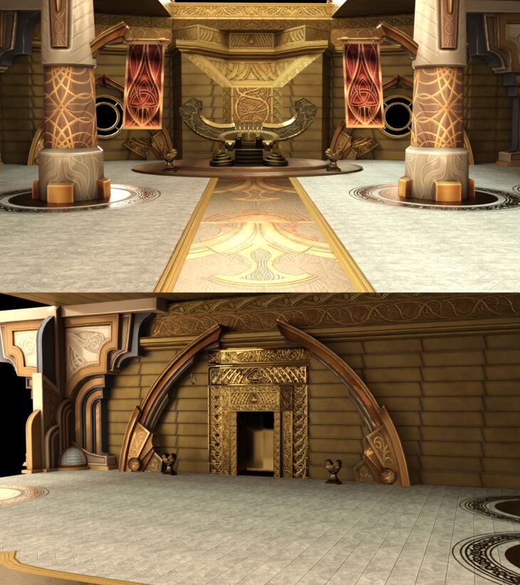 Odin’s Throne Room Environment_DAZ3D下载站