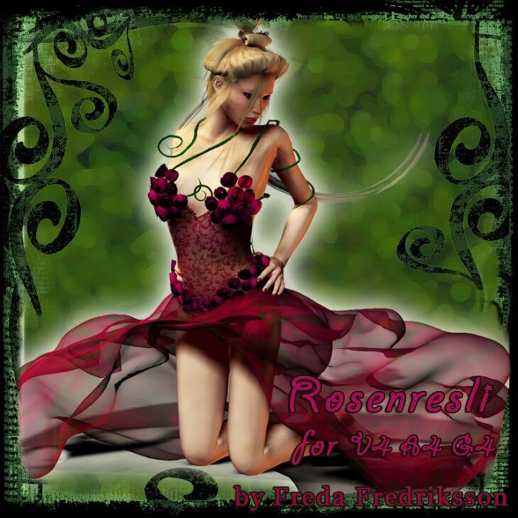 Rosenresli – Fantasy Outfit for V4,A4,Girl4_DAZ3DDL