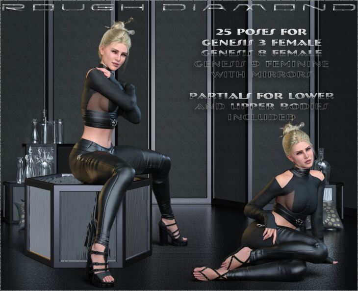 Rough Diamond – Poses G9F-G8F-G3F_DAZ3DDL