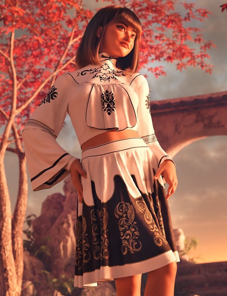 dForce AH Ying Xin Outfit For Genesis 9_DAZ3D下载站