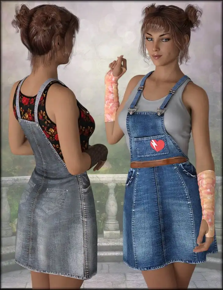 dForce Denim Skirt Textures_DAZ3DDL