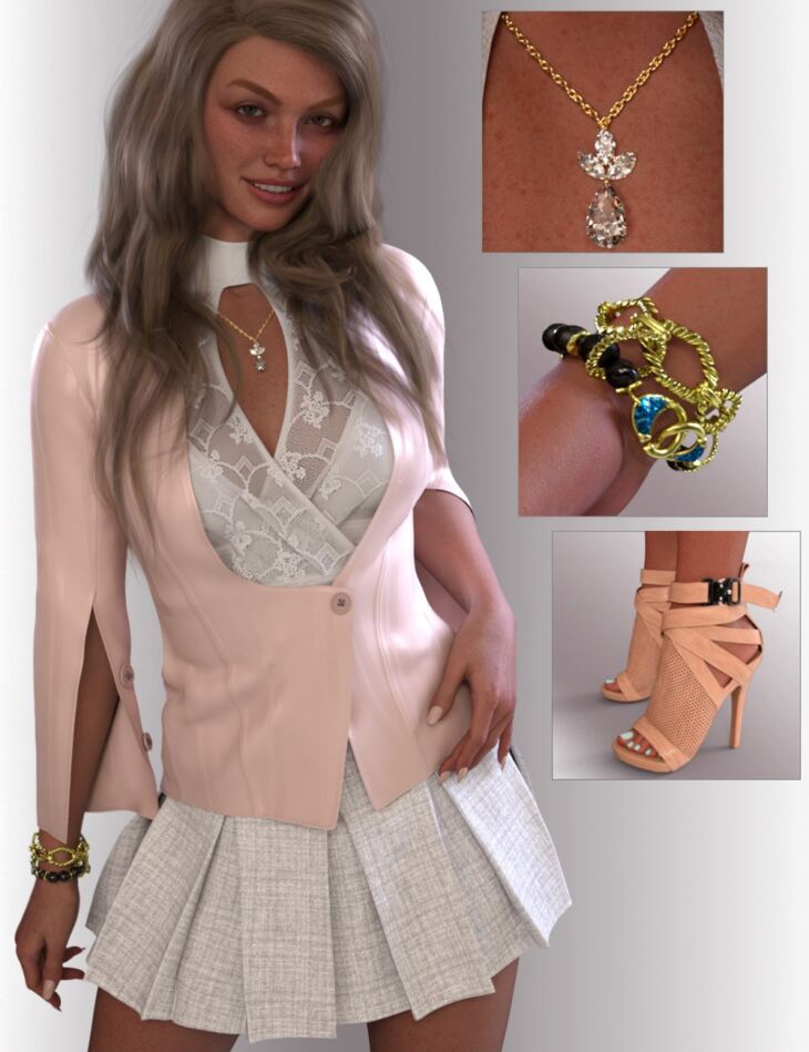 dForce Estelle Outfit for Genesis 9 Feminine_DAZ3D下载站