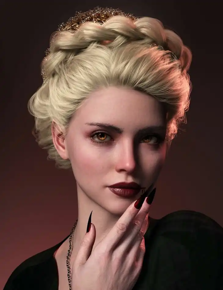FE Elegant Updo Hair for Genesis 9 and 8 Female_DAZ3DDL