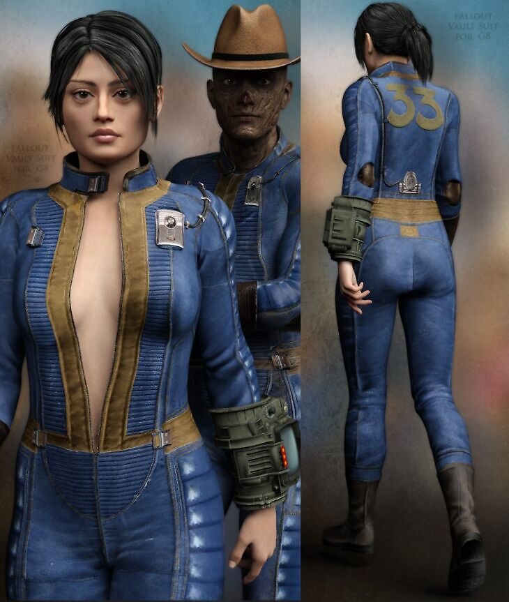 Fallout Vault Suit for G8_DAZ3D下载站