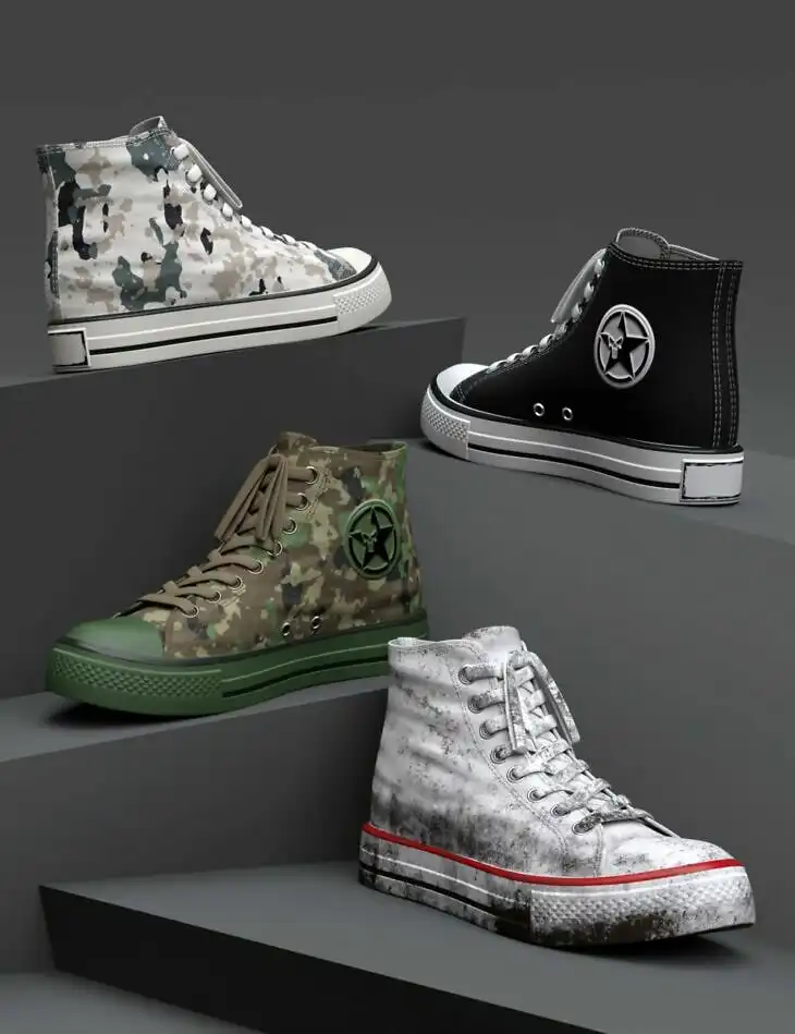 High Ankle Sneakers for Genesis 9, 8 and 8.1_DAZ3DDL