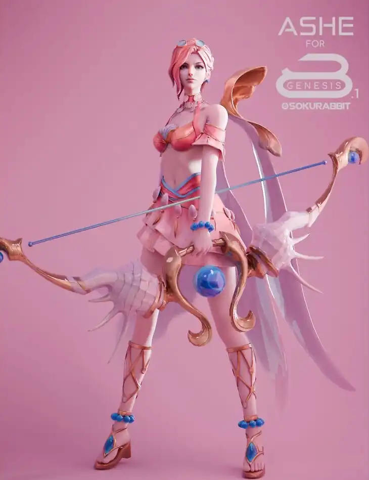 Ocean Song Ashe For Genesis 8 and 8.1 Females_DAZ3D下载站