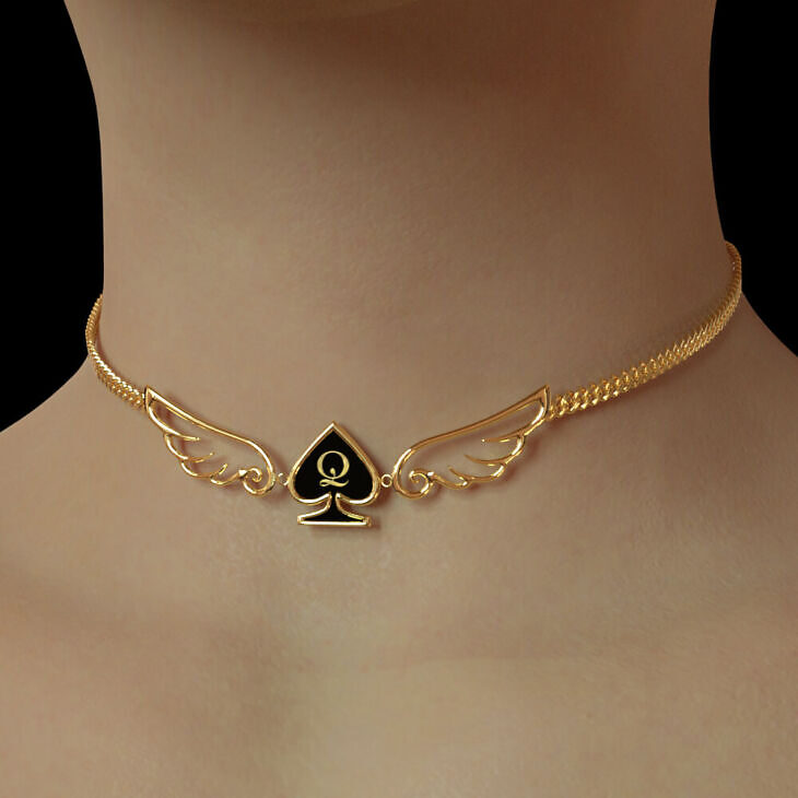 Queen of Spades Choker Necklace for G8_DAZ3DDL