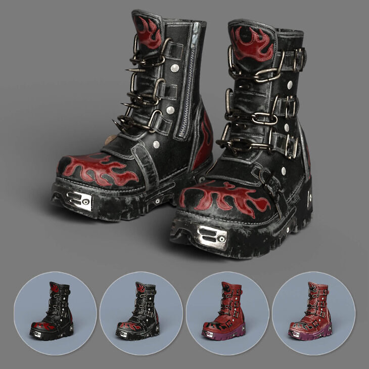 Slide3D Ultimate Heavy Boots G9, G8, G8.1_DAZ3DDL