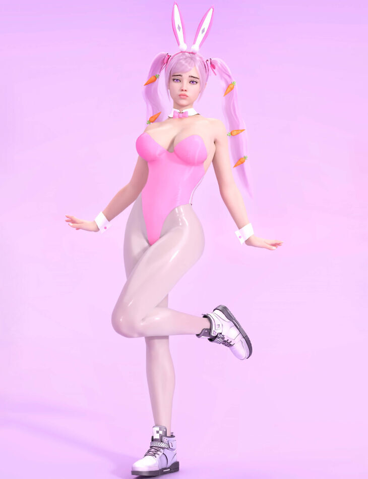 Wonderland Bunny Alice for Genesis 8 Female_DAZ3D下载站