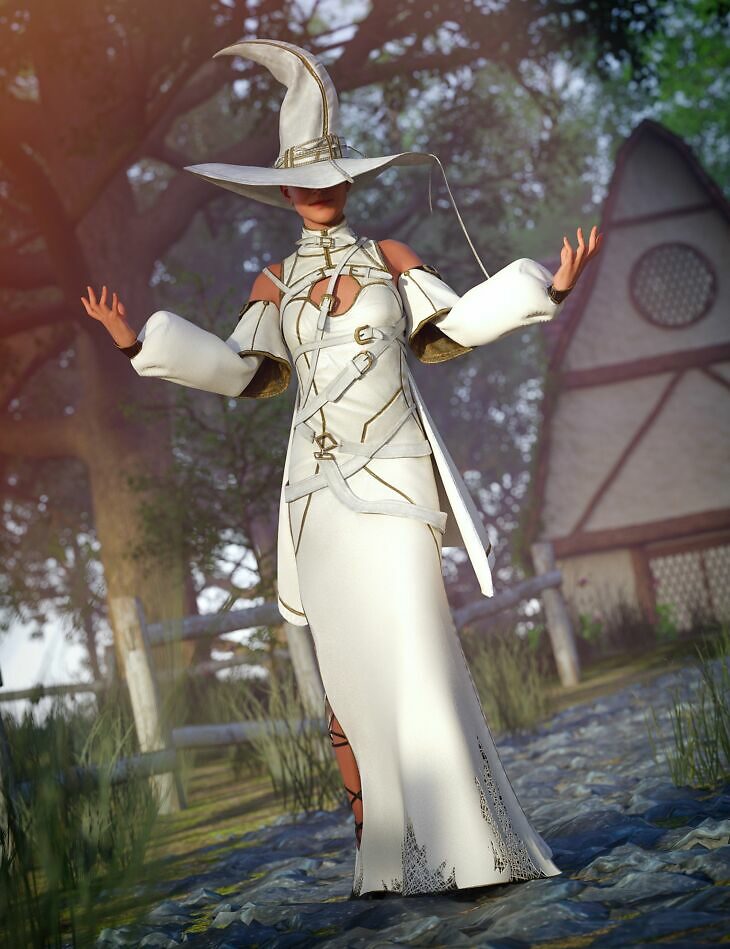 dForce White Witch Outfit for Genesis 9_DAZ3DDL