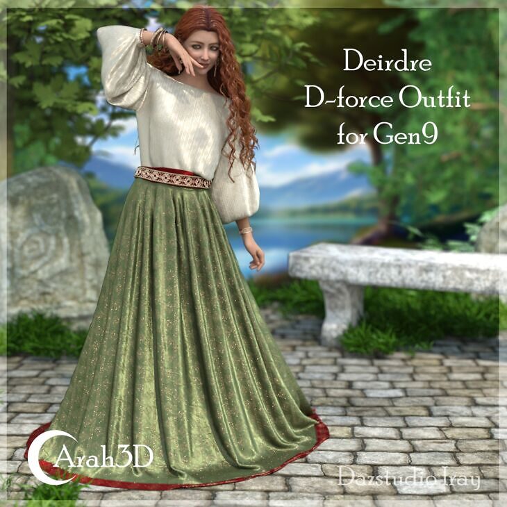 Arah3D Deirdre d-force outfit for G9_DAZ3D下载站