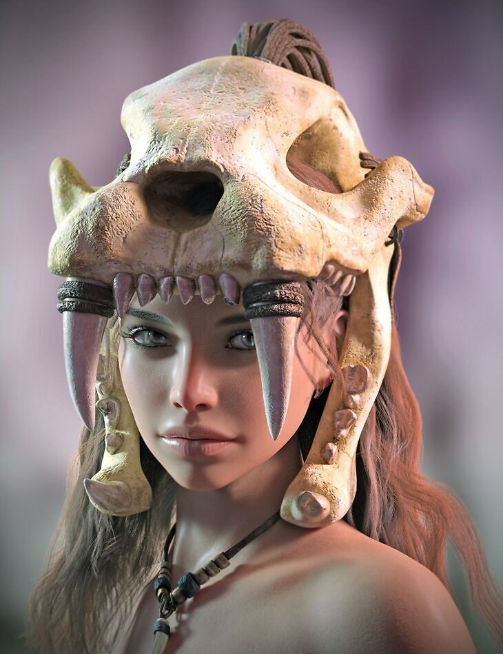EF Bone Helmet for Genesis 3, 8, and 8.1 Male and Female_DAZ3D下载站