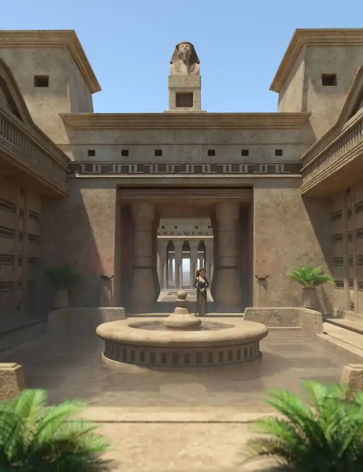 Egyptian Atrium 2_DAZ3D下载站