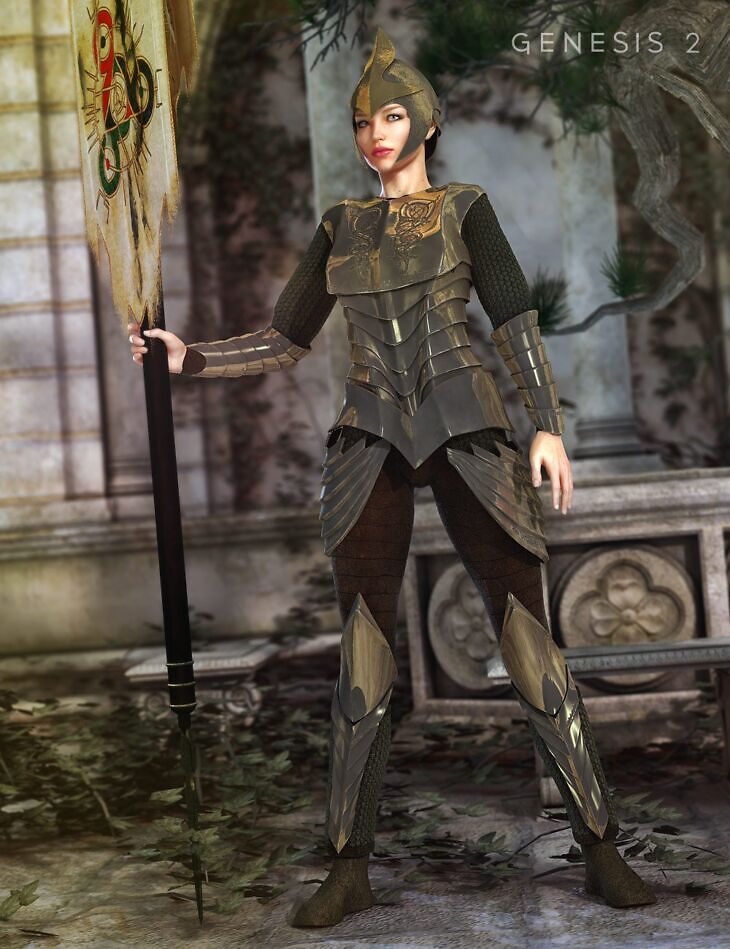 Elven Armor for Genesis 2 Female(s)_DAZ3D下载站