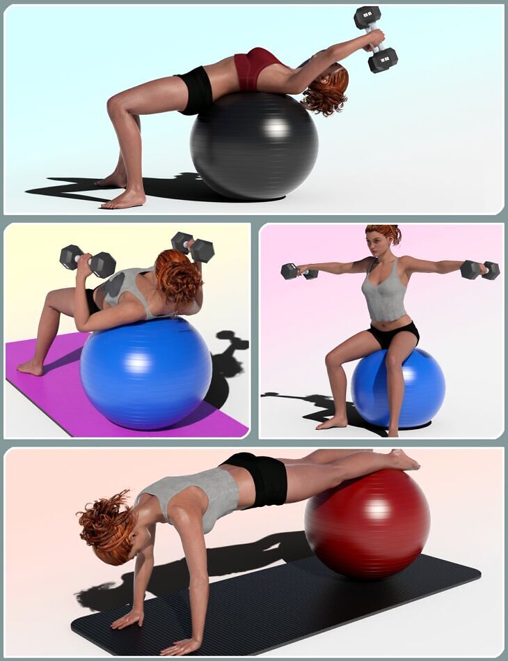 FM Ball & Weights Workout for Genesis 9 and 8 Females_DAZ3DDL