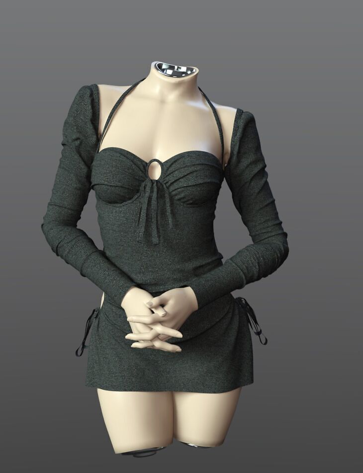 SPR Tight Camisole Dress for Genesis 9_DAZ3D下载站