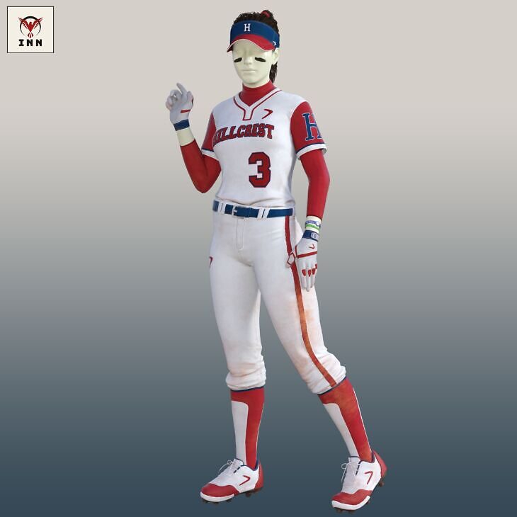 Softball Outfit For Genesis 8 F & Genesis 9_DAZ3D下载站