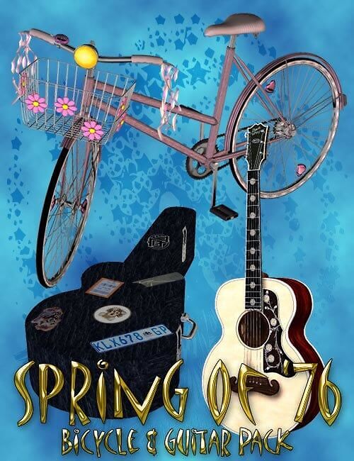 Spring of ’76 – Bicycle and Guitar Set_DAZ3DDL