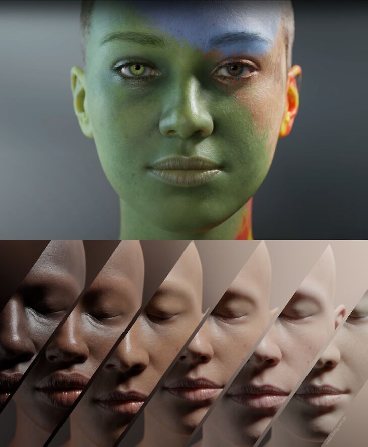 Universal Human Face Textures_DAZ3D下载站