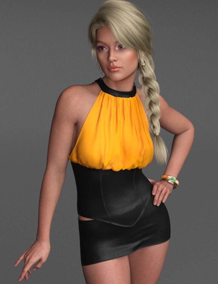 dForce Bailey Dress for Genesis 9_DAZ3D下载站